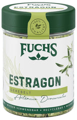 Fuchs Gewürze - Estragon gerebelt - französisches Kraut zur Verfeinerung von Saladen, Sauce Hollandaise oder Rührei - natural ingredients - 10 g in wiederverwendbarer, recyclebarer Dose