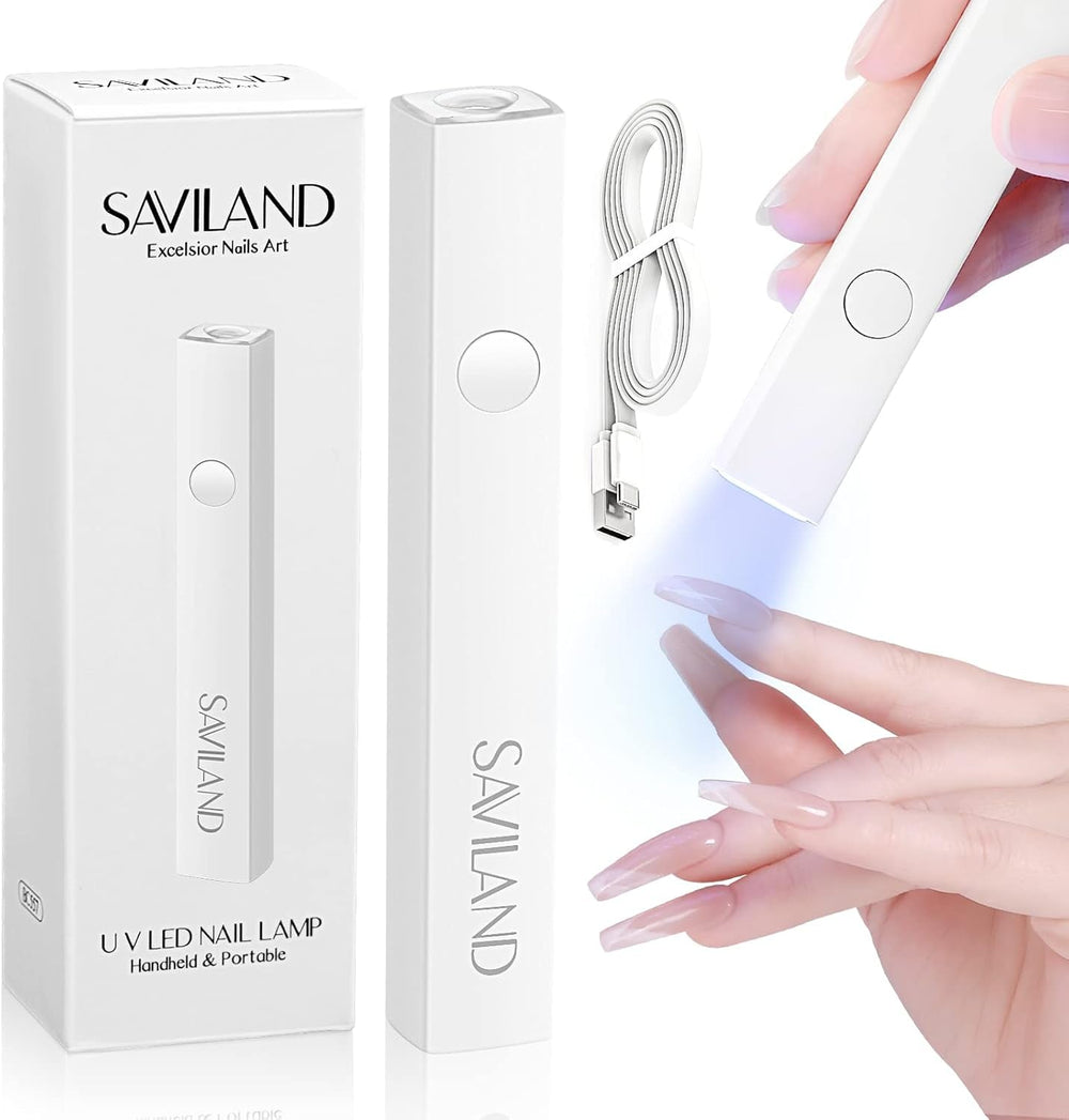 Saviland U V Lampe FĂŒr GelnĂ€gel: Mini U V Lampe FĂŒr NĂ€gelSchĂŒtzen Sie Die Haut Wiederaufladbar Klein LED Nagellack TrocknergerĂ€t FĂŒr Nagellack Aufbaugel Nail Tips Nagelkleber Geschenke FĂŒr Frauen