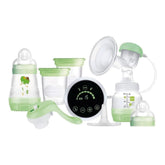 MAM Pompă de sân electrică și manuală 2 în 1, cu 9 niveluri de stimulare, conține 2 biberoane, pornire ușoară, verde Accesorii Hrana si Alaptare Bebe Naty Shop