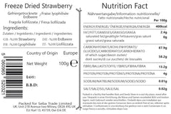 Seba Garden Premium, căpșuni mediteraneene delicioase deshidratate, fără OMG și vegane Produse deshidratate Naty Shop
