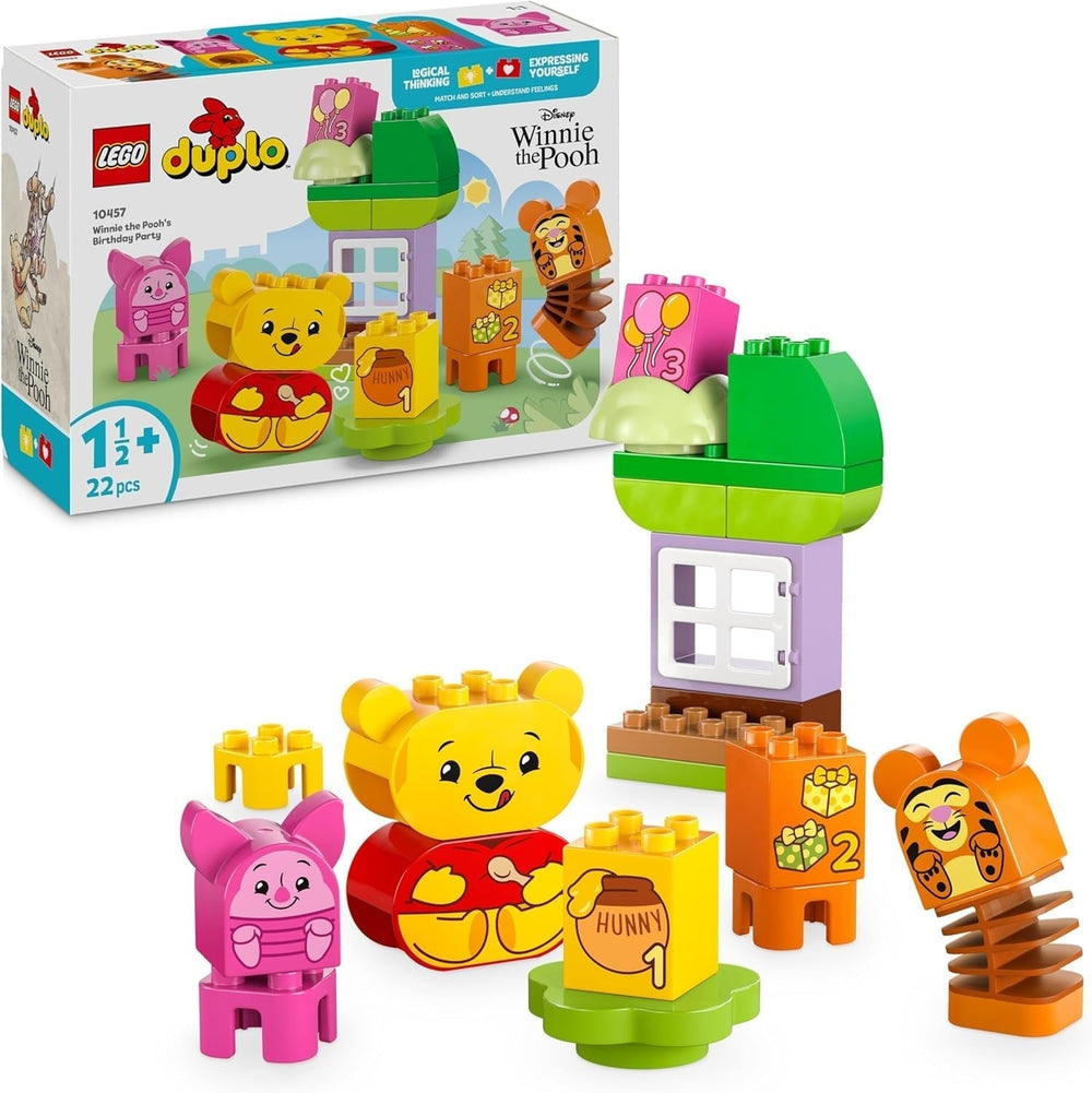 LEGO DUPLO - Disney Winnie the Pooh's Birthday Party - educational toy for preschoolers - set of 3 minifigures, including Winnie the Pooh, Tigger and Piglet - gift idea for boys and girls from 1.5 years 10457 Building sets Beuche den LEGO-Store Default title