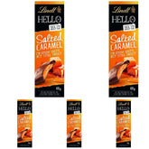 HELLO Salted Caramel Chocolate | Bar 100g | Milk chocolate with salted caramel filling | Chocolate bar | Chocolate Gift (Pack of 5)