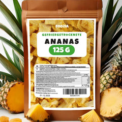 Ananas liofilizat 125g bucăți mari, Fructe liofilizate fără aditivi 100% pure - Fructe uscate naturale - Ananas uscat, fructe uscate de la Foozia Produse deshidratate Naty Shop 125G