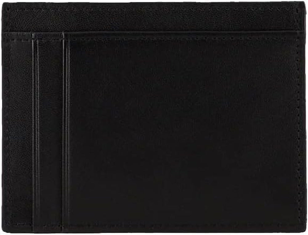 Armani Exchange Bărbați din piele netedă cu logo Accesoriu de călătorie-înveliș titular de card, negru Portofel Barbati Naty Shop Negru S
