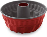 Rossana, Pudding mold with cone 23 cm, non-stick coating, red/grey color, stainless steel Molds and baking trays Naty Shop