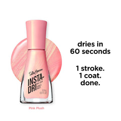 Insta Dri Pink Plush Nail Polish, Quick Dry, Vegan Formula, Long Lasting Color, 9.17ml