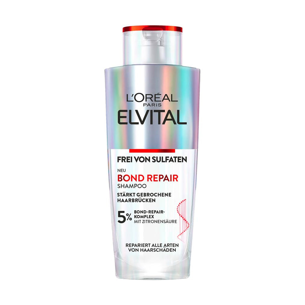 L'Oréal Paris Elvital Bond Repair Shampoo, Gentle cleansing for hair repair Shower and bath L'Oréal 200 ml Bond Repair Shampoo