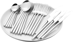 Silke 24 Piece Cutlery Set 6 Person Polished Stainless Steel 18/0 Kitchen Naty Shop
