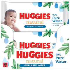 Huggies Naturally Biodegradable Wet Wipes for Sensitive Babies, 8 x 48 Wipes, Bulk Pack