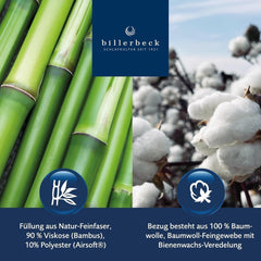 Billerbeck E45 Bamboo quilt - summer quilt - 135 X 200 Cm - cotton quilt, cooling quilt - with bamboo filling, light summer (Sl) Quilts and quilts Naty Shop