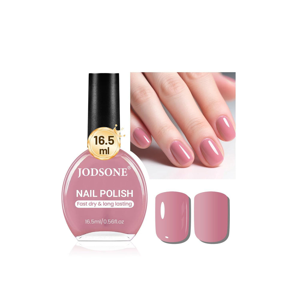 JODSONE Forest Pink Nail Polish 16.5ml, Large Volume, Light Pink Quick Dry Nail Polish, Long Lasting Color and Quick Dry, DIY Nail Art, Home Manicure, Gift for Women