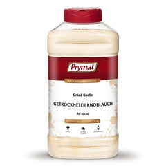 Prymat Getrockneter Knoblauch granuliert 1.05kg – Aromatisches Knoblauchgranulat zum Würzen von Fleisch, Fisch, Gemüse, Saucen, Dips & Marinaden – intensiv im Gesmack – ohne Zusätze