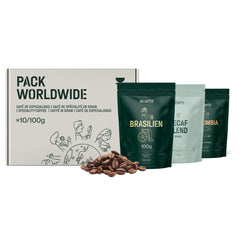 Selecție de boabe de cafea Incapto la nivel mondial | Selecție de 10 origini din întreaga lume | Cafea de specialitate | 100% Arabica | Ideal ca set cadou de cafea | Pentru iubitorii de cafea | 10 pachete x 100g