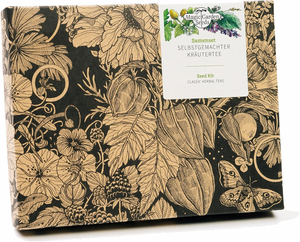 Magic Garden Seeds - Selbstgemachter KrĂ€utertee - Samen Geschenk Set Mit 6 Wohltuenden KrĂ€utersorten - Anzuchtset Mit Pfefferminze, Zitronenmelisse, Salbei, Bergminze, Eisenkraut Und GewĂŒrzfenchel