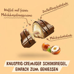Kinder Bueno Mini – Batoane de ciocolată cu napolitană crocantă, cremă de lapte și alune și ciocolată fină cu lapte – Dulciuri pentru Carnaval – 1 pungă de mini batoane ambalate individual (1 x 108 g)
