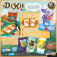 Asmodee Kids - Dixit Kids, board game for imagination and fantasy for children and the whole family, illustrated playing cards, 3-6 players, ages 6+, 25 min, Italian edition