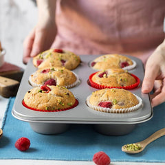 Tray 6 Jumbo Muffins Ø 9 Cm - 34 X 22 X 4.5 cm Baking molds and trays Naty Shop