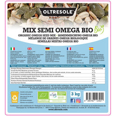 Mix organic de semințe Omega 3 kg (amestec de semințe de dovleac, floarea-soarelui și in), un amestec de 3 semințe oleaginoase crude întregi, bogat în proteine, fibre și acizi grași omega-3
