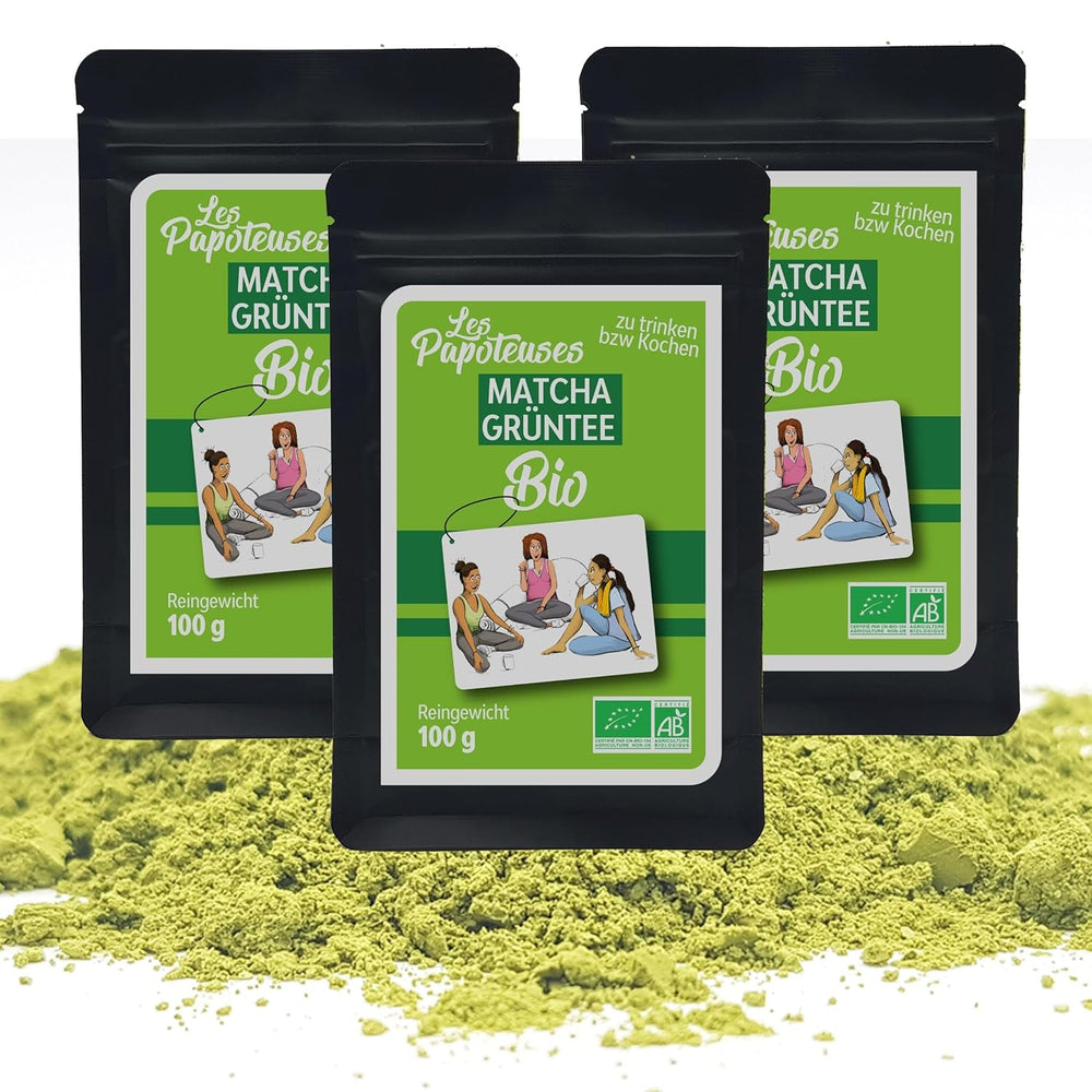 | Matcha pulbere bio 100 g | Ceai verde Matcha pulbere Ceremonial Grade | 100% natural Èi calitate premium | Ceai detoxifiant | Compatibil cu setul Matcha, tel, bol Èi pahar.
