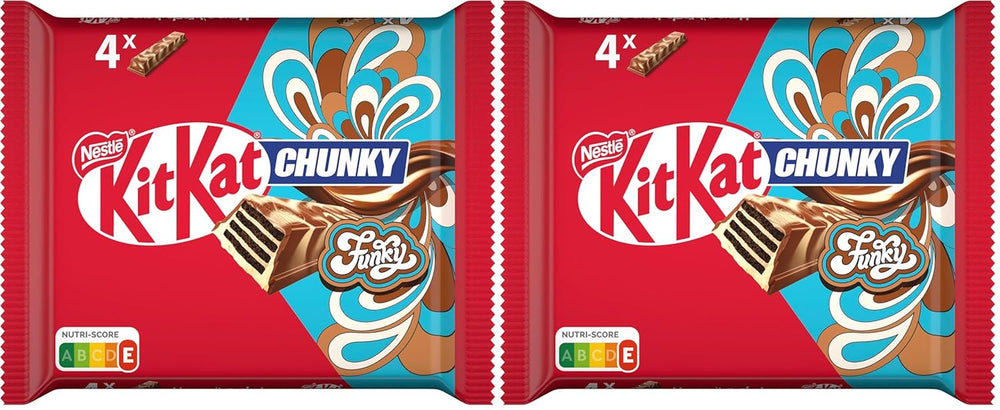 Nestlé Chunky Funky Crispy Wafer in Milk Chocolate Multi Pack 2 Pack (4 x 40g each)
