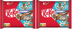 Nestlé Chunky Funky, napolitană crocantă în ciocolată cu lapte, pachet multiplu, pachet de 2 (4 x 40 g fiecare)