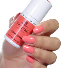 UV nail polish alessandro Striplac Coral Sunshine – Delicate and long-lasting – Easy removal thanks to the removal technology – Vegan and cruelty-free – 8 ml
