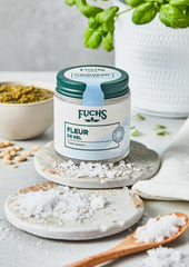 Fuchs Gewürze - Fleur de Sel | Noble Topping Salt for Asparagus, Seafood and Fish | Meersalz in Premium Quality 100 g im wiederverschließbaren Gewürzglas