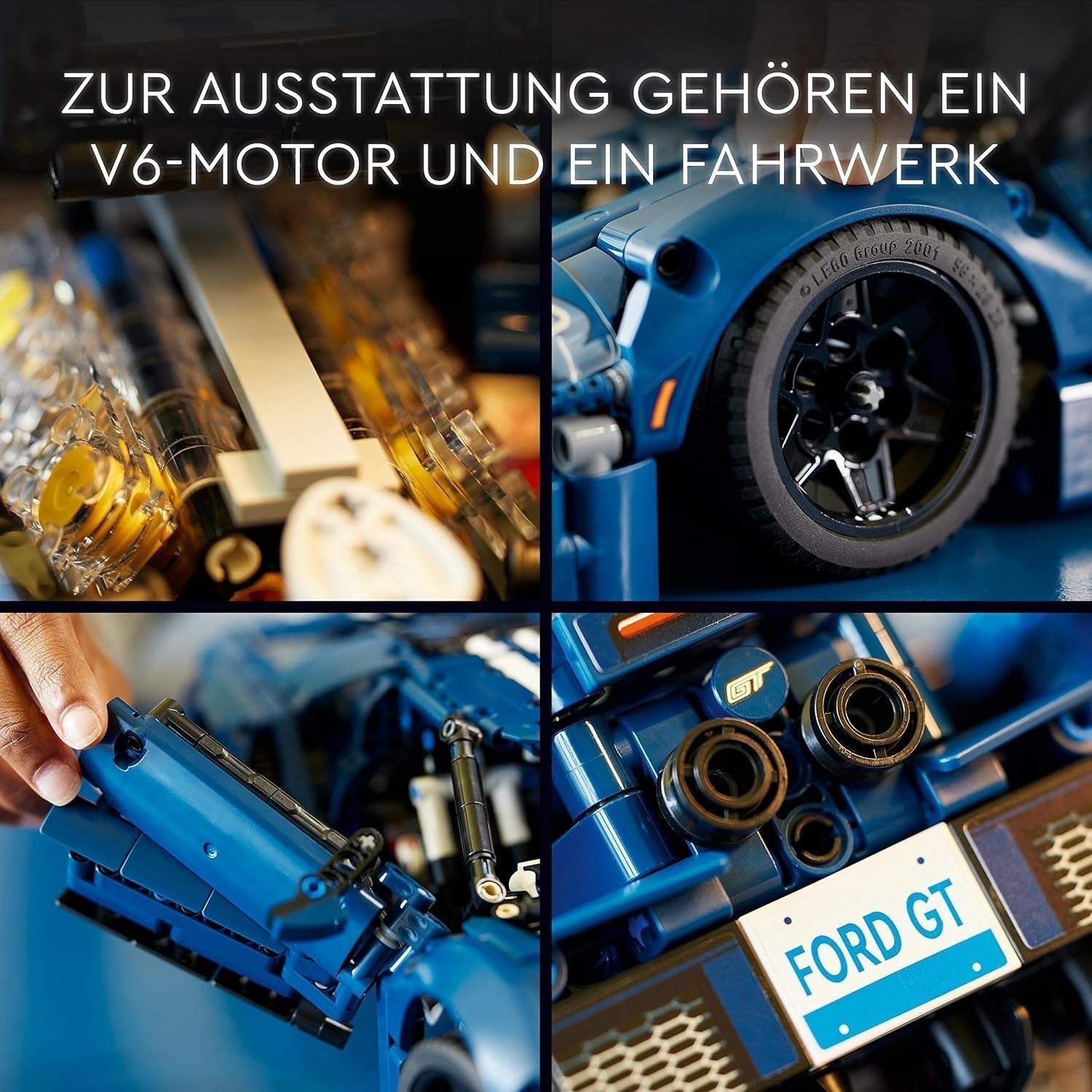 LEGO 42154 Technic Ford GT 2022 Kit model de mașină pentru adulți, Supercar la scara 1:12 cu caracteristici autentice, set avansat pentru colecționari Seturi de constructie Besuche den LEGO-Store