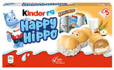 Kinder Happy Hippo Hazelnut - Specialty Crunchy Wafers with Milk and Hazelnut Cream - Carnival and Mardi Gras Sweets - 1 pack containing 5 individual bars of 20.7g each