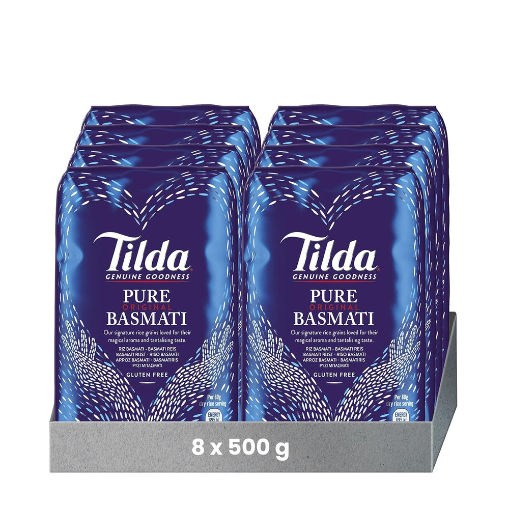 Tilda Pure Original Basmati rice, pack of 8 (8x500g)