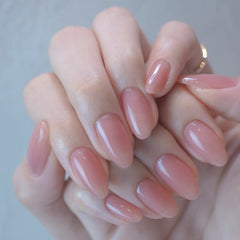 Ojă gel roz transparent – 16 ml, nuanța pielii, lampă LED translucidă pentru unghii, ojă gel pentru unghii, model Nail Art M087