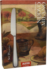 Alessi 5180S24M Nuovo Milano Monobloc Cutlery Set 24 Pieces Polished Stainless Steel 18/10 Kitchen Naty Shop