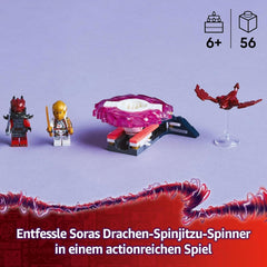 LEGO NINJAGO Sora's Dragon Spinjitzu Spinner - Action Ninja Toy with 2 Minifigures - Small Play Set for Kids - Gift Idea for Boys and Girls 6 Years Old 71824 Building Sets Besuche den LEGO-Store