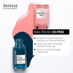 Benecos 20-Free Mysterious Vegan Nail Polish - Plant Based Nail Polish - Quick Dry Long Lasting - Water Permeable - Biotin Enriched - 5ml