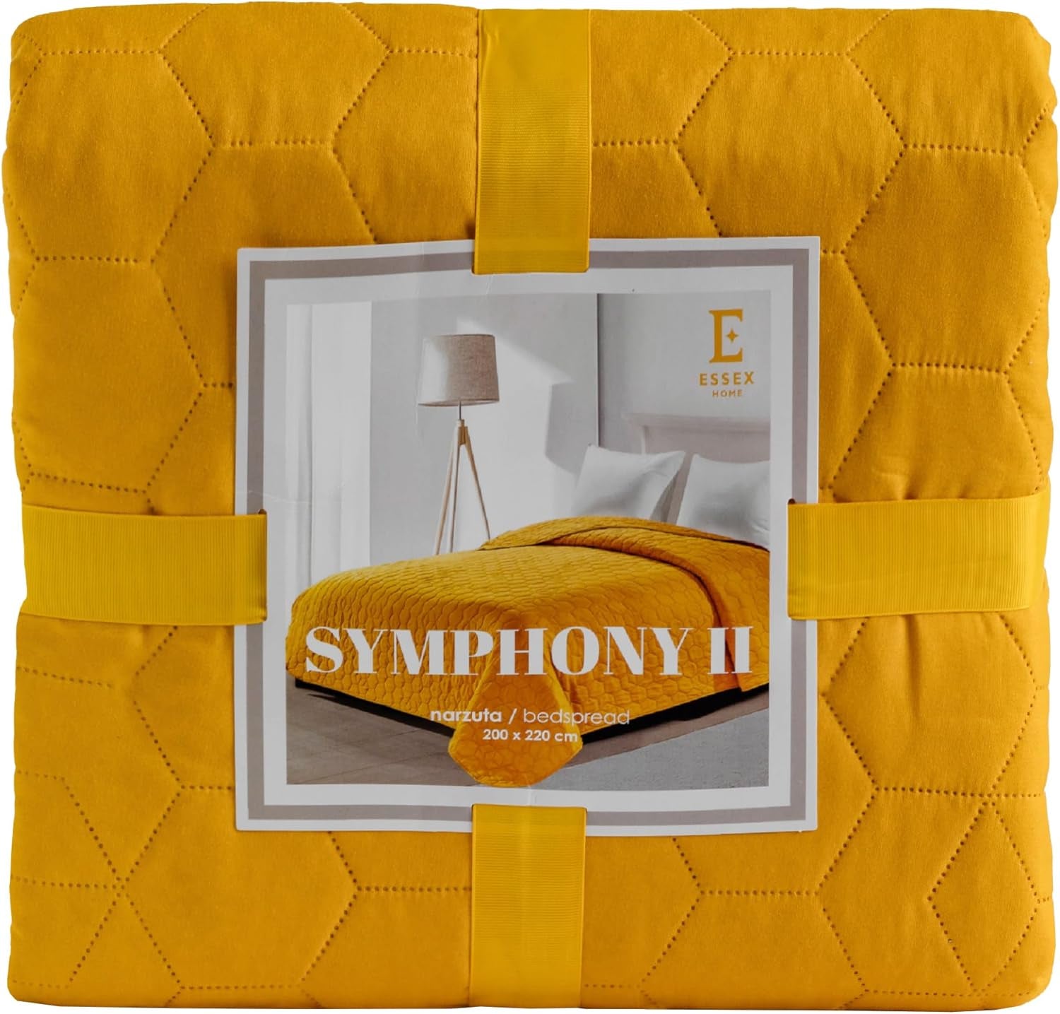 ESSEX - Cuvertură de pat 200 X 220 cm, ideală pentru dormitor, cuvertură de pat moale și confortabilă, matlasare modernă - Botanică, verde Paturi si Cuverturi Besuche den ESSEX-Store Galben (Simfonie) 200 X 220 Cm