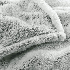 Aqua-Textil Fluffy cuddly blanket 150 X 200 Cm Gray White Melange Plush TV blanket Bedspread Sherpa Fleece Oeko-Tex Ottawa Beds and Blankets Besuche den aqua-textil-Store