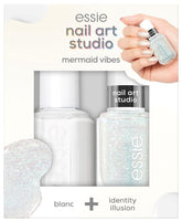 Essie Nail Art Studio set, Mermaid Vibes nail polish no. 1 Blanc, Special Effects nail polish no. 7 Identity Illusion
