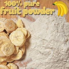 Banane liofilizate în pulbere | XL 300g Pudră de fructe Pudră de banane liofilizate | Pentru smoothie, coacere, tort | Banană liofilizată | Fructe liofilizate | Pudră de banane ZingyZoo Produse deshidratate Naty Shop