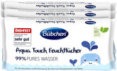 Bübchen Aqua Touch Baby Wet Wipes 144 Pieces (3 x 48) - Sensitive Skin Care Wipes with 99% Pure Water, Newborn & Baby Wet Wipes