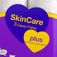 Renova - Hârtie igienică Skin Care Plus, Decorată, Parfumată - 12 role (Hârtie igienică)