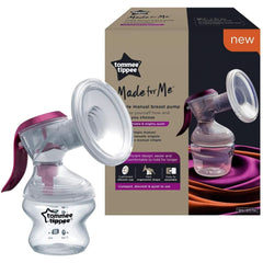 Tommee Tippee "Made for Me" Manual breast pump, ergonomic handle, BPA-free, transparent Accessories Food and Breastfeeding Bebe Naty Shop