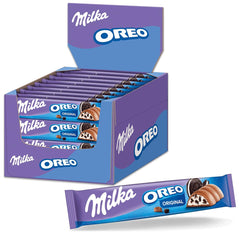 Milka Chocolate Bars – Alpine milk chocolate with pieces of cocoa biscuits and fine milk cream filling – 36 x 37g