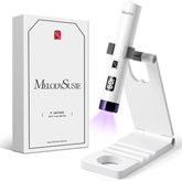 Lampă UV portabilă Melodysusie cu suport pentru unghii cu gel, mini lampă LED UV reîncărcabilă cu afișaj LCD, lampă UV mică portabilă pentru unghii cu 2 temporizatoare, uscător de unghii pentru toate tipurile de ojă cu gel UV (alb)