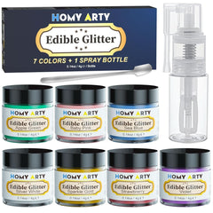 Edible glitter for drinks, 4 grams Glitter Naty Shop Set 7 colors