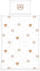 Herding Babybest Little Friends Winterbettwäsche, Kopfkissenbezug 40 X 60 Cm Mit Hoteleinschlag, Bettbezug 100 X 135Cm, Mit Reißverschluss, 100% Baumwolle/Flanell, Weiß, Twin Naty Shop Default Title