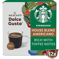 STARBUCKS House Blend by Nescafé Dolce Gusto, Mittlere Röstung, Kaffeekapseln 6 x 12 (72 Kapseln)
