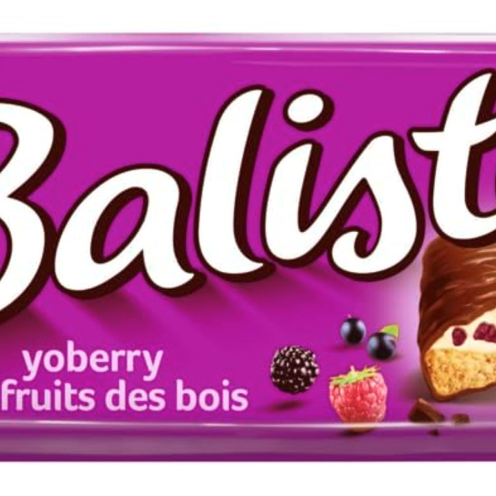 Balisto Chocolate Pack Bulk, Yoberry, Cereal & Yogurt Chocolate Bars, 8 x 18.5g, Chocolate, Muesli Bars, Chocolate Bulk Pack (148g)