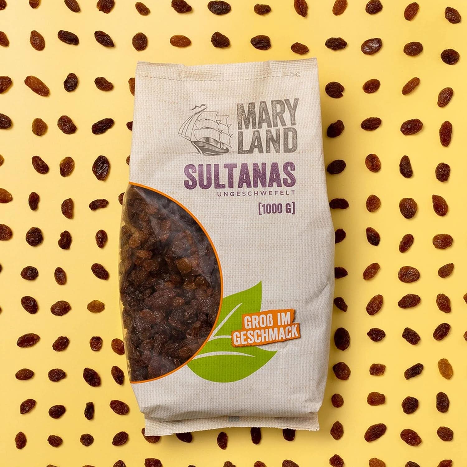 Maryland Sultanas, Stafide uscate, natural dulci, fără zahăr suplimentar - fără conservanți, 1 Kg Produse deshidratate Naty Shop