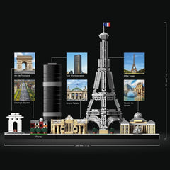 LEGO Architecture Paris, Eiffel Tower, Champs-Élysées and Louvre Model Kit, Skyline Collection, Home and Office Decorations, Gift Ideas for Collectors, Men and Women 21044 Building Sets Besuche den LEGO-Store