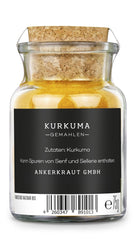 Ankerkraut Turmeric, gemahlen, Turmeric Gewürz Pulver, 75g in cork glass